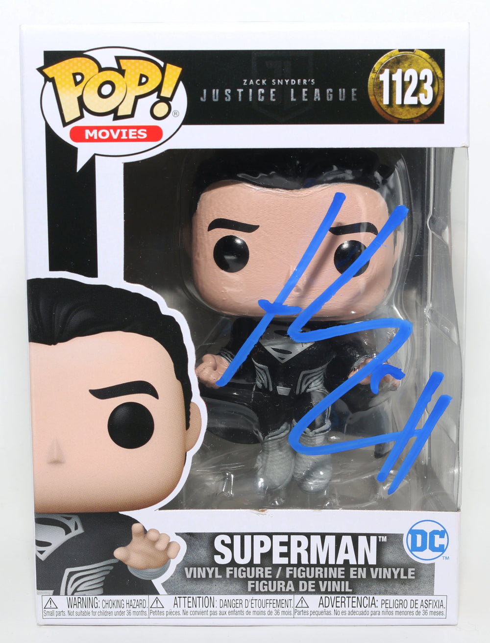 Henry Cavill as Superman with Black Suit in Zack Snyder's Justice League Signed Funko POP! #1123
