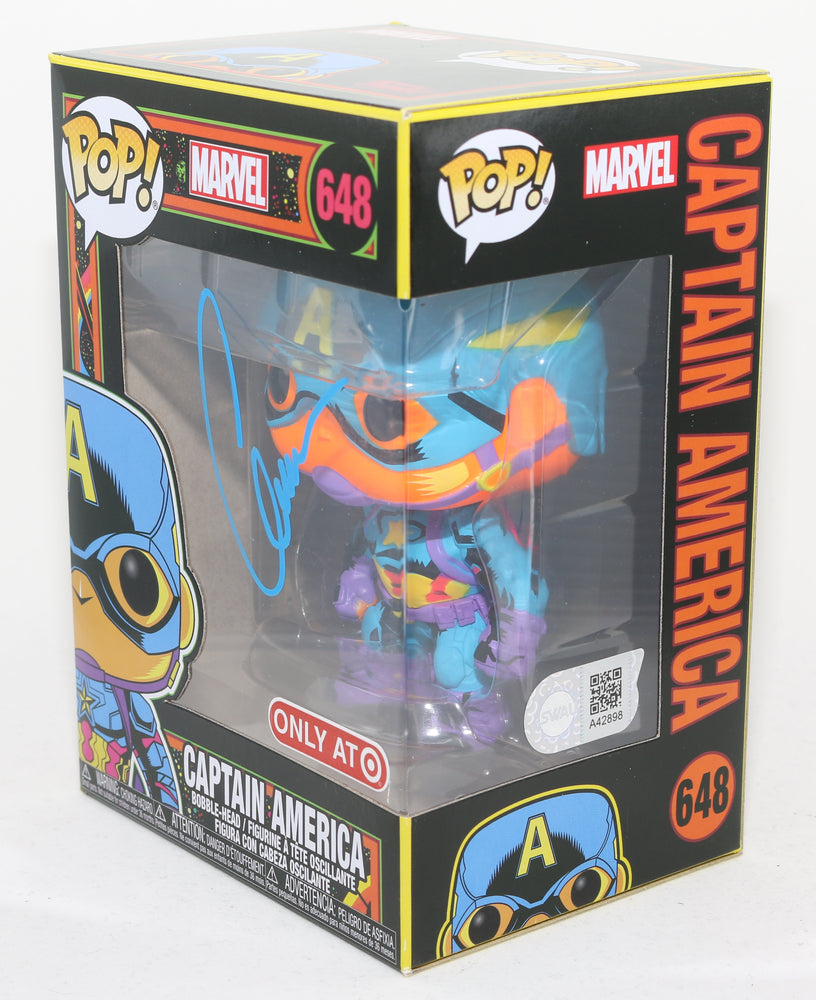 
                  
                    Chris Evans as Captain America Marvel Black Light (SWAU) Signed Funko POP! #648
                  
                