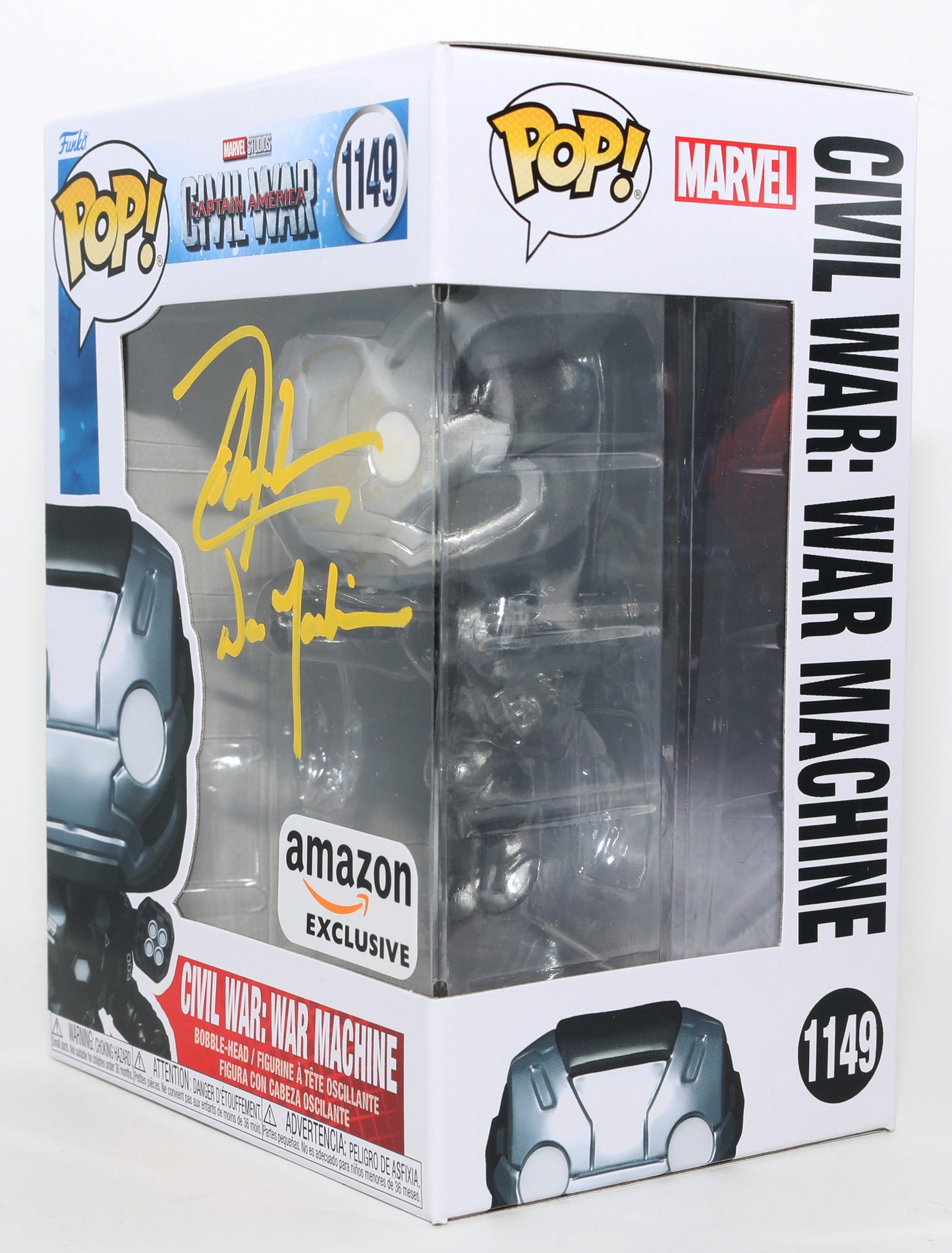 
                  
                    Don Cheadle as War Machine in Captain America: Civil War Amazon Exclusive Signed Funko POP! #1149 with Character Name
                  
                