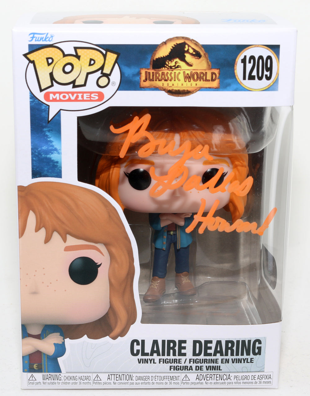 Bryce Dallas Howard as Claire Dearing in Jurassic World Dominion (SWAU) Signed Funko POP! #1209