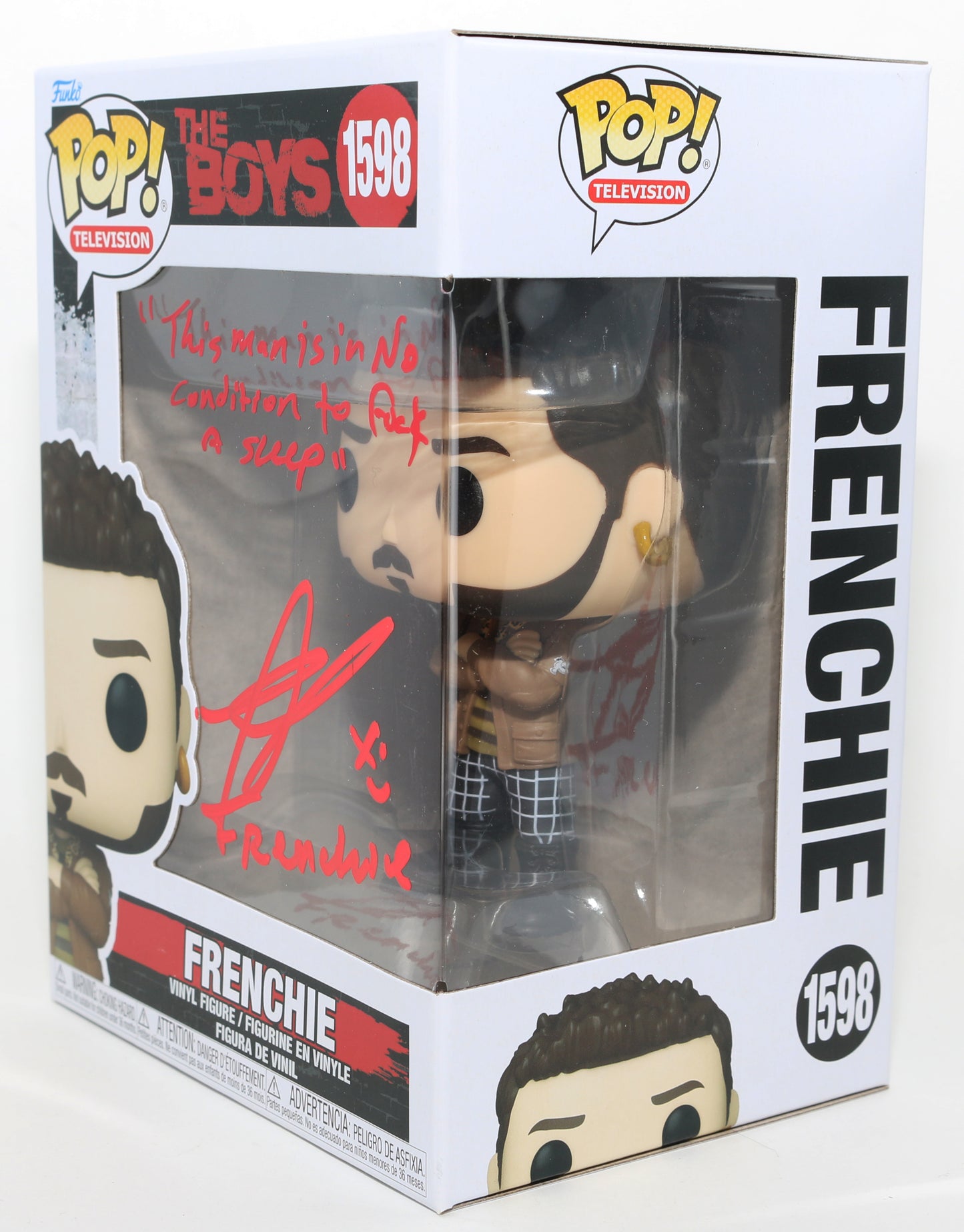 
                  
                    Tomer Capone as Frenchie in The Boys Signed Funko POP! #1598 with Character Name & Quote
                  
                