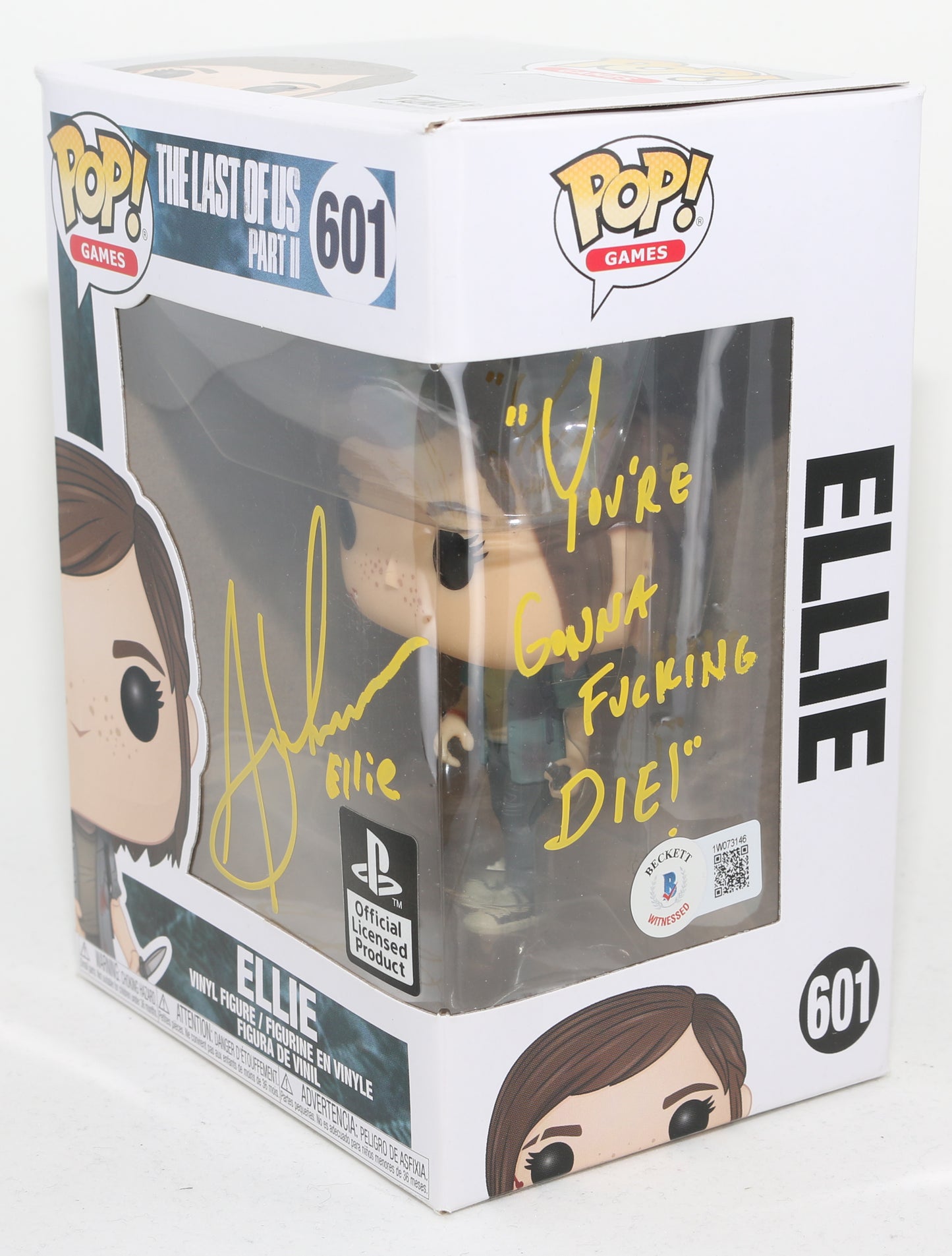 
                  
                    Ashley Johnson as Ellie in The Last of Us Part II (Beckett Witnessed) Signed Funko POP! #601 with Quote
                  
                