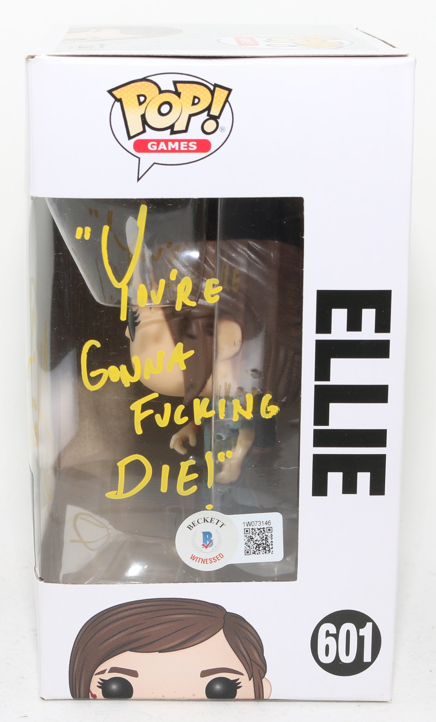 
                  
                    Ashley Johnson as Ellie in The Last of Us Part II (Beckett Witnessed) Signed Funko POP! #601 with Quote
                  
                
