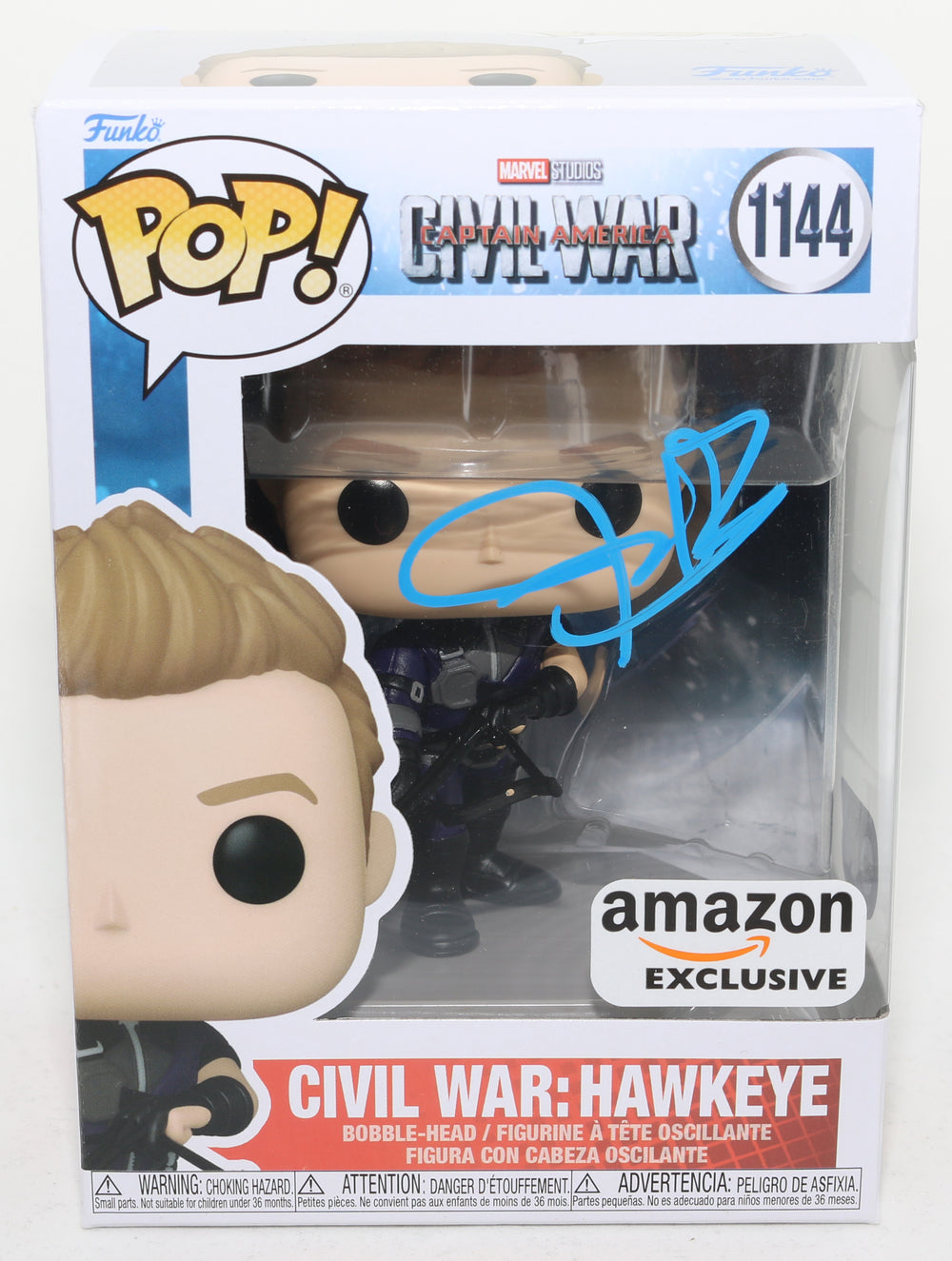 Jeremy Renner as Hawkeye in Captain America: Civil War (SWAU) Signed Funko POP! #1144