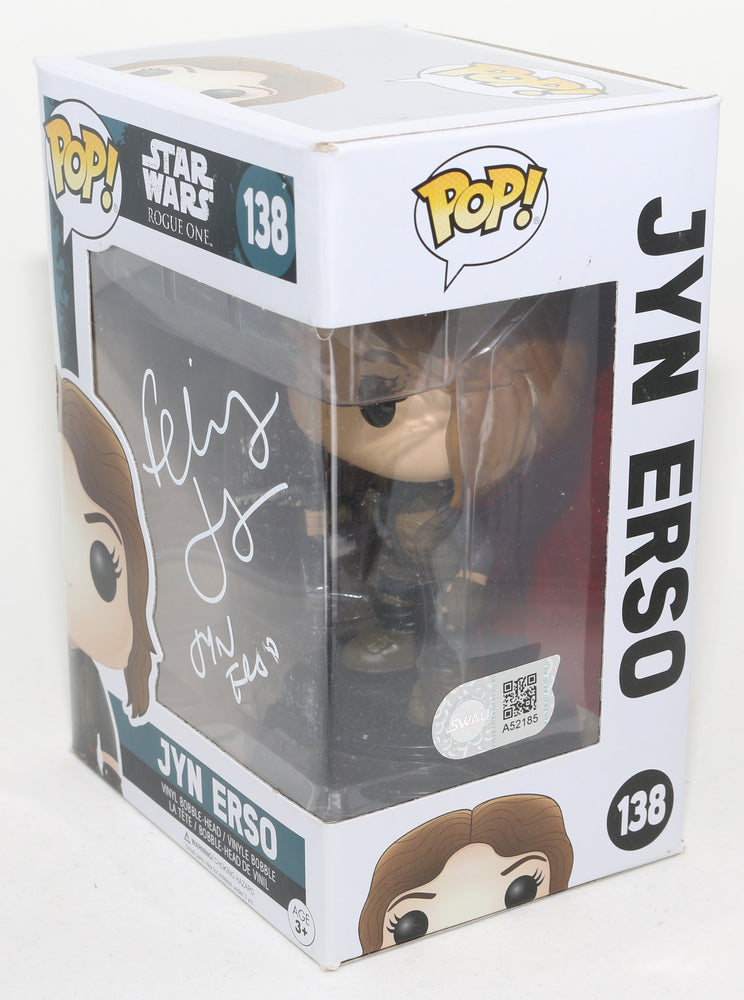 
                  
                    Felicity Jones as Jyn Erso in Rogue One: A Star Wars Story (SWAU) Signed Funko POP! #138 with Character Name
                  
                