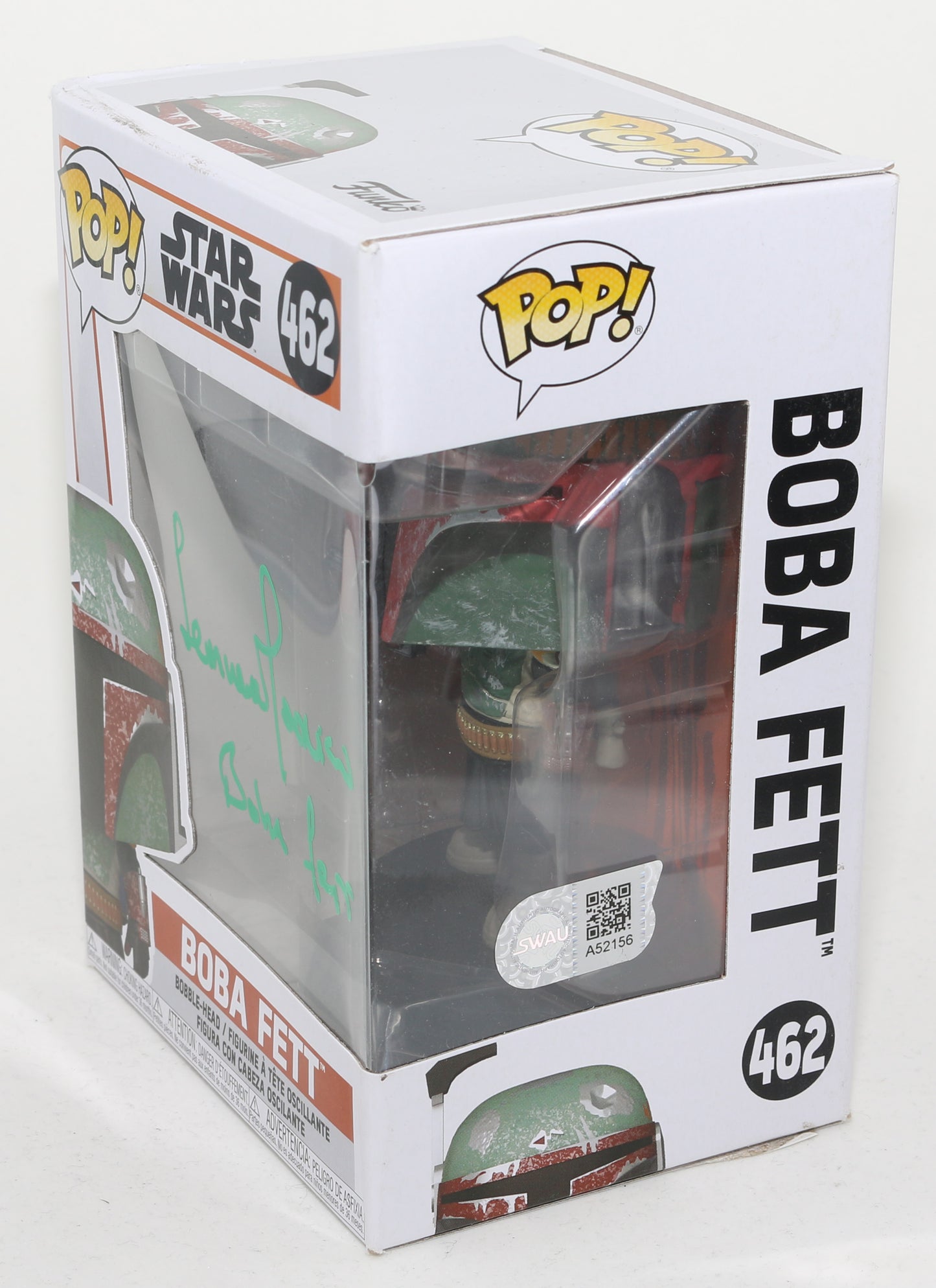 
                  
                    Temuera Morrison as Boba Fett in Star Wars: The Book of Boba Fett (SWAU) Signed Funko POP! #462 with Character Name
                  
                
