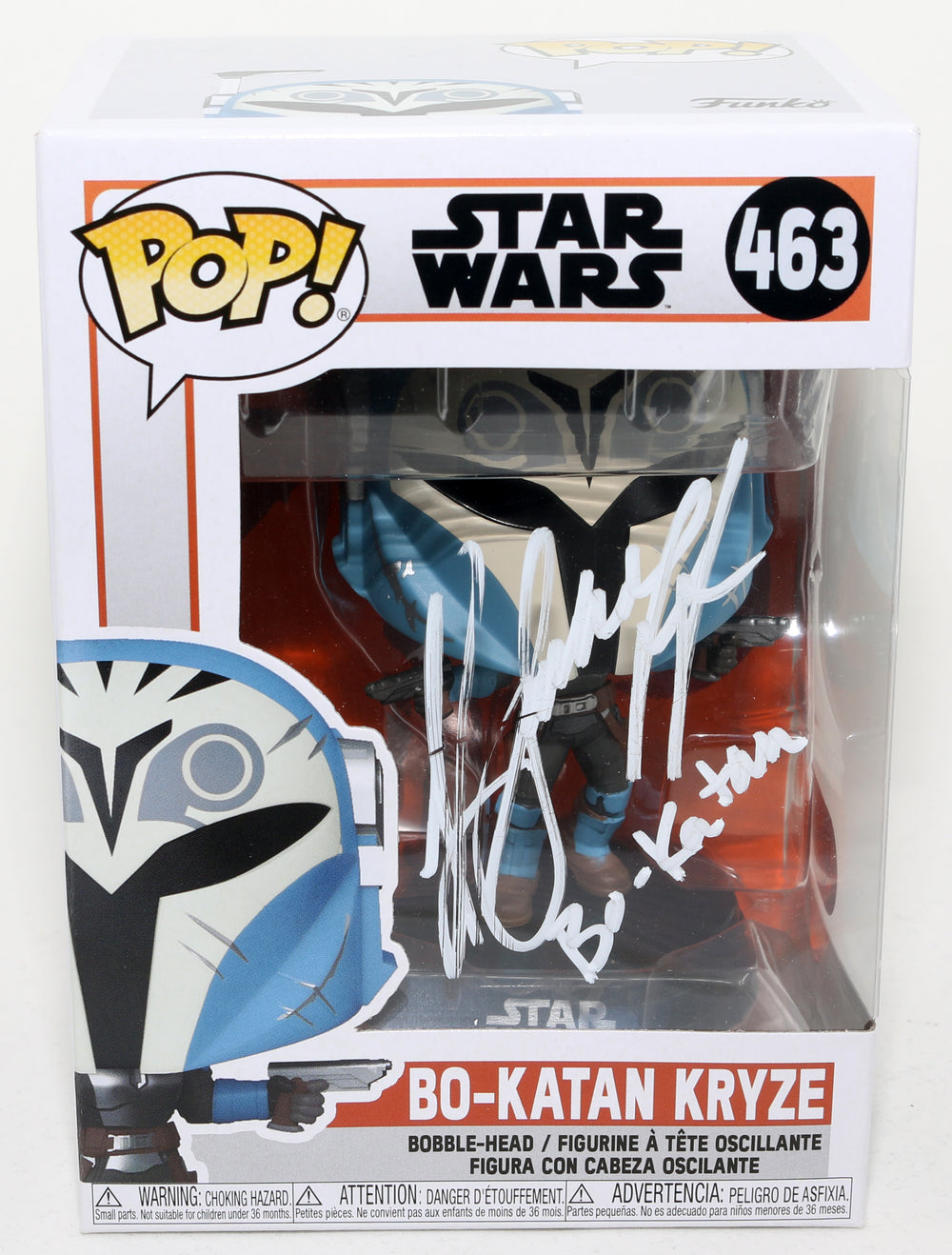 Katee Sackhoff as Bo-Katan in Star Wars: The Mandalorian (SWAU) Signed Funko POP! #463 with Character Name