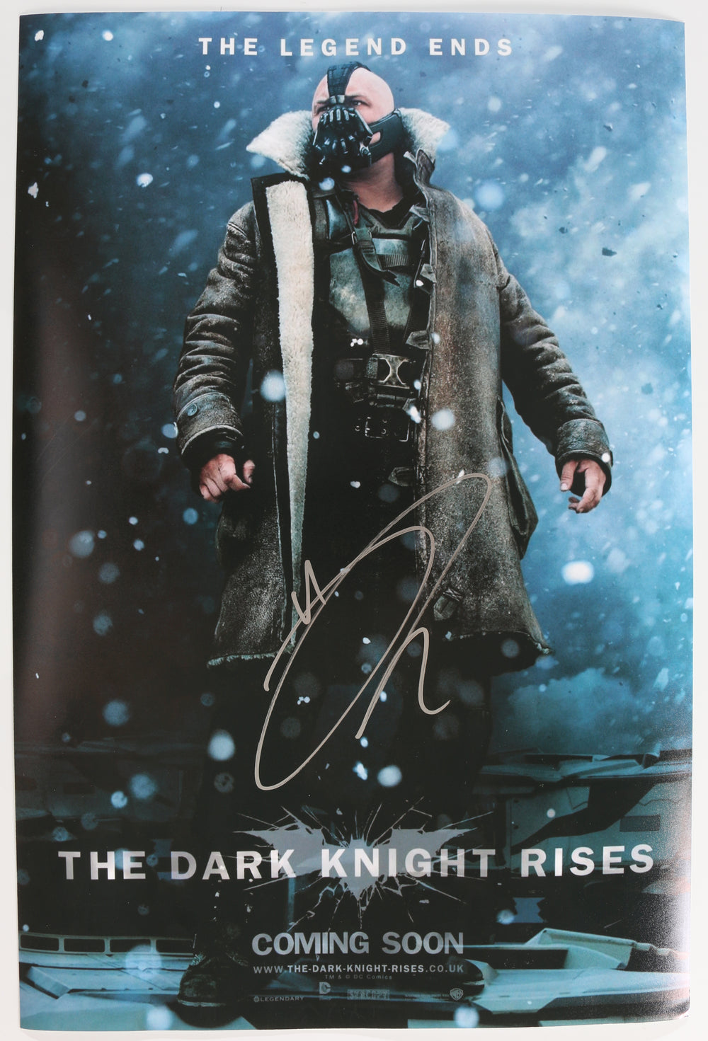 Tom Hardy as Bane in The Dark Knight Rises Signed 12x18 Mini Poster