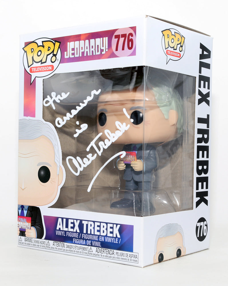 
                  
                    Alex Trebek from Jeopardy! Signed Funko POP! #776 with Quote
                  
                