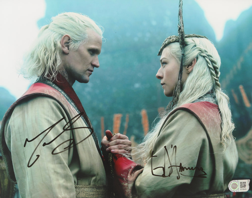 Matt Smith as Daemon Targaryen & Emma D’Arcy as Princess Rhaenyra Targaryen in HBO's House of the Dragon (SWAU) Signed 11x14 Photo