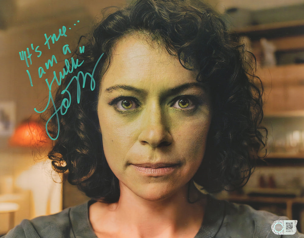 Tatiana Maslany as Jennifer Walters / She-Hulk in She-Hulk: Attorney at Law (SWAU) Signed 11x14 Photo with Character Name & Quote