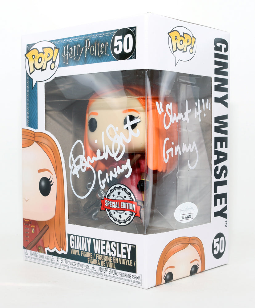 
                  
                    Bonnie Wright as Ginny Weasley in Harry Potter Special Edition (JSA) Signed Funko POP! #50 with Character Name & Quote
                  
                