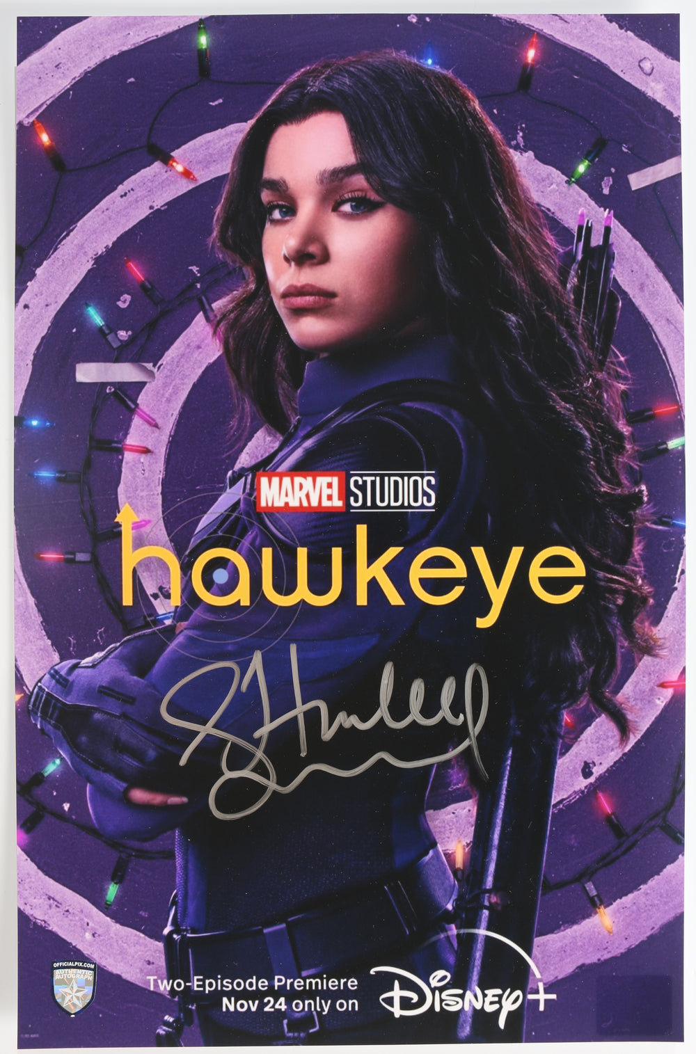 Hailee Steinfeld as Kate Bishop in Hawkeye (Official Pix) Signed 11x17 Mini Poster