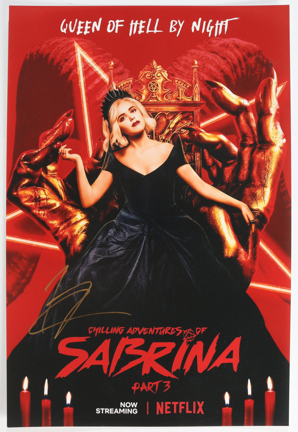 Kiernan Shipka as Sabrina Spellman in Chilling Adventures of Sabrina Signed 12x18 Mini Poster