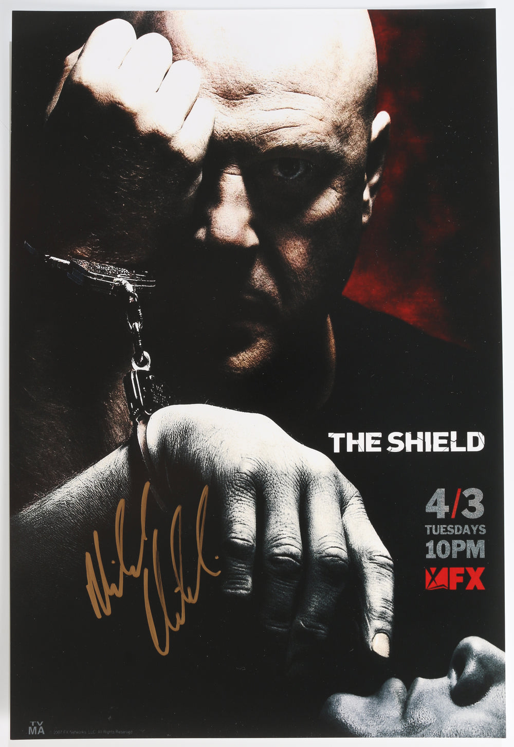 Michael Chiklis as Vic Mackey in FX's The Shield Signed 12x18 Mini Poster