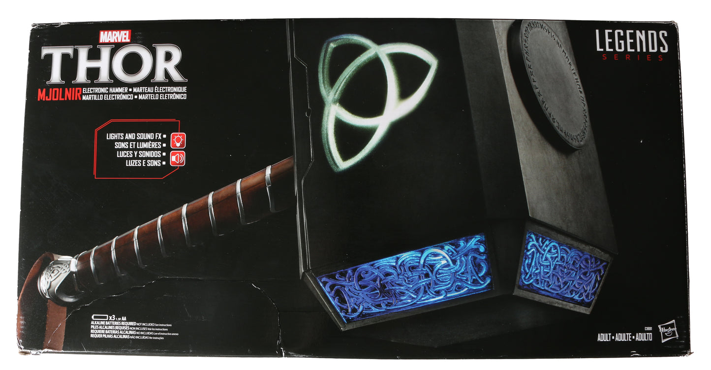 
                  
                    Marvel Legends Mighty Thor Mjolnir Prop Replica Hasbro Legends Series Electronic Hammer (SWAU) Signed by Chris Evans
                  
                
