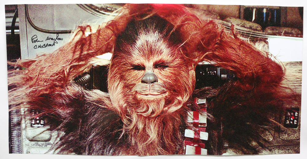 Peter Mayhew as Chewbacca in Star Wars: A New Hope Signed 30x15 Poster