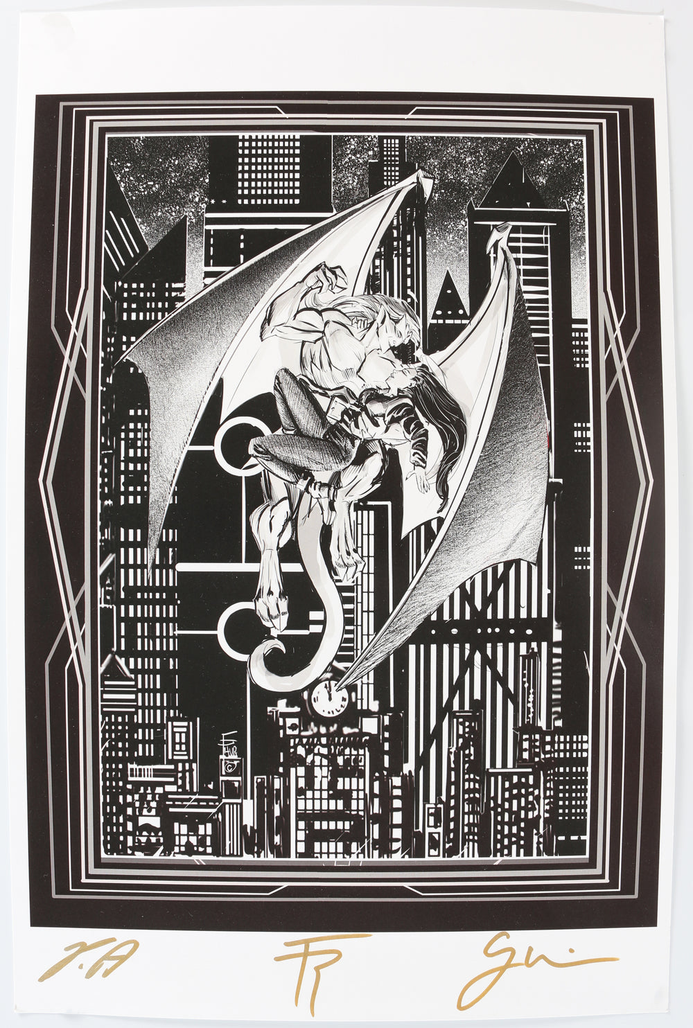 Gargoyles 11x17 Art Print Signed by Greg Weisman, Frank Paur, & Patrick Archibald