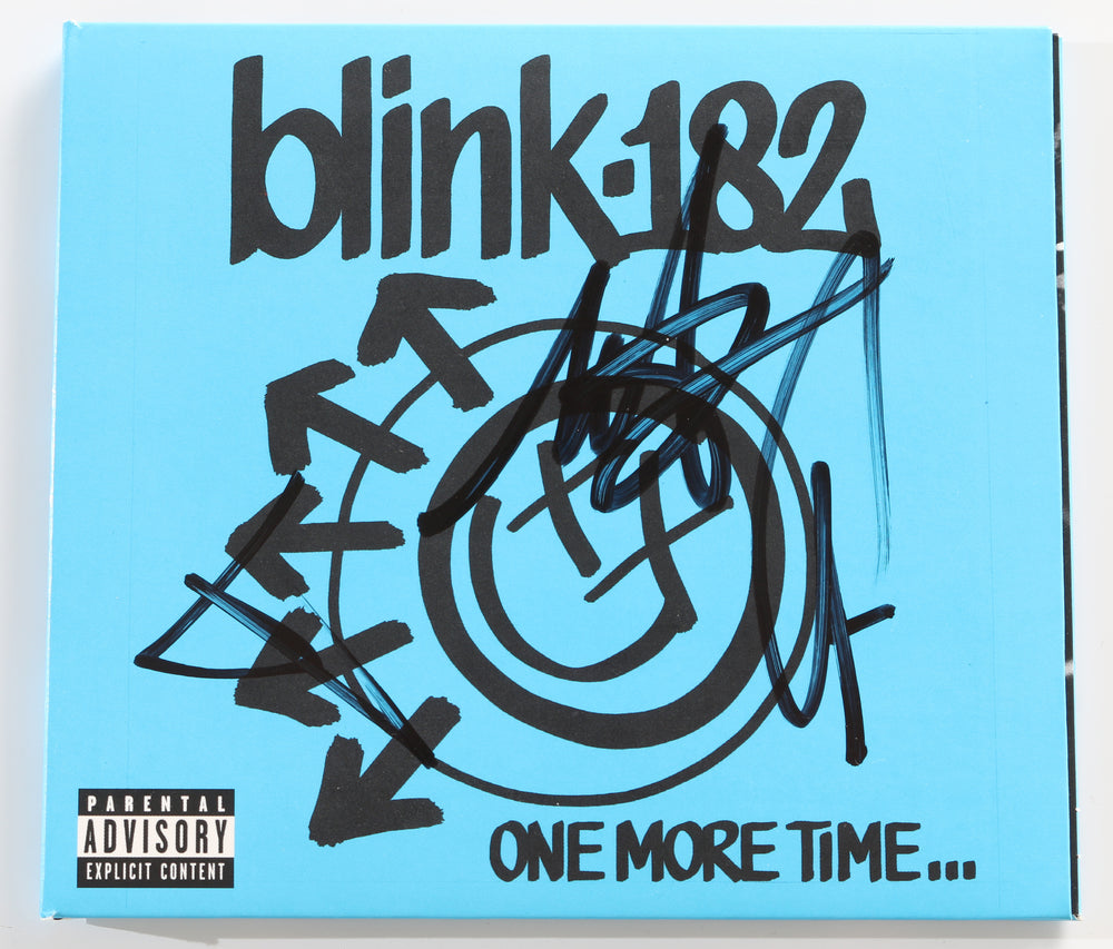 Blink-182 One More Time... CD Album Band Signed by Mark Hoppus, Tom DeLonge, & Travis Barker