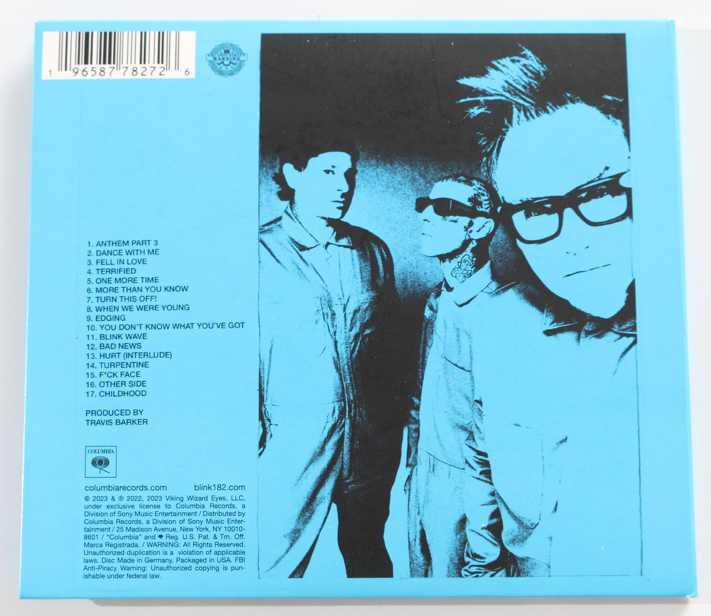 
                  
                    Blink-182 One More Time... CD Album Band Signed by Mark Hoppus, Tom DeLonge, & Travis Barker
                  
                