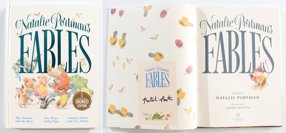 Natalie Portman's Fables Hardcover Children's Picture Book Signed by Star Wars Padmé Amidala / Thor Jane Foster Actress & Author Natalie Portman