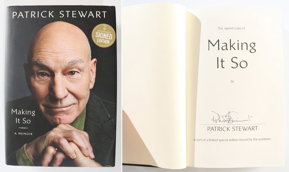 Making It So Hardcover Book Signed by Star Trek Jean-Luc Picard / X-Men Professor Charles Xavier Actor & Author Patrick Stewart