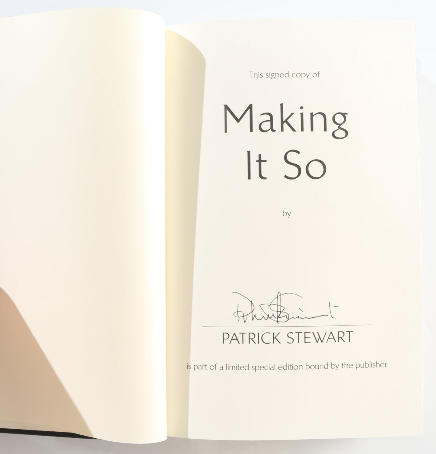 
                  
                    Making It So Hardcover Book Signed by Star Trek Jean-Luc Picard / X-Men Professor Charles Xavier Actor & Author Patrick Stewart
                  
                
