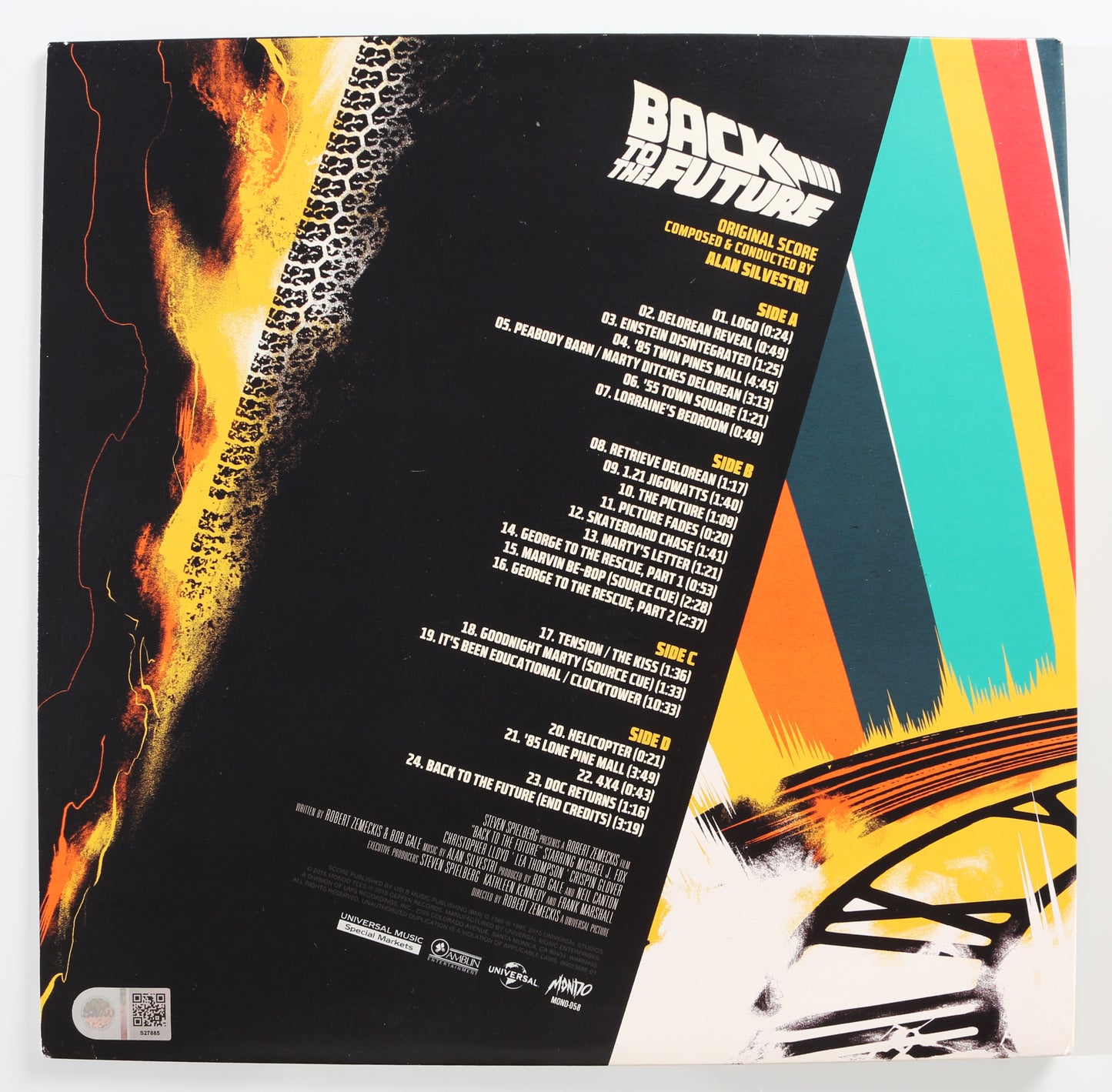 
                  
                    Back To The Future Original Score MONDO 2xLP 12" Vinyl Record (SWAU) Signed by Actors: Michael J. Fox & Christopher Lloyd + Compser: Alan Silvestri
                  
                
