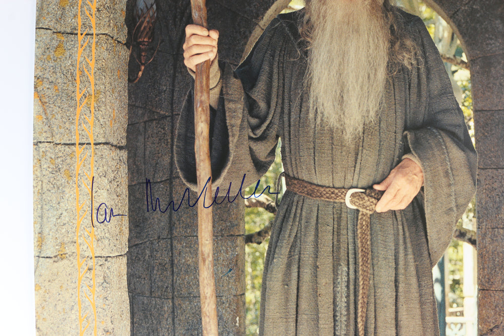 
                  
                    Ian McKellen as Gandalf the Grey in The Lord of the Rings: The Fellowship of the Ring Signed 26.5x38.5 Poster
                  
                