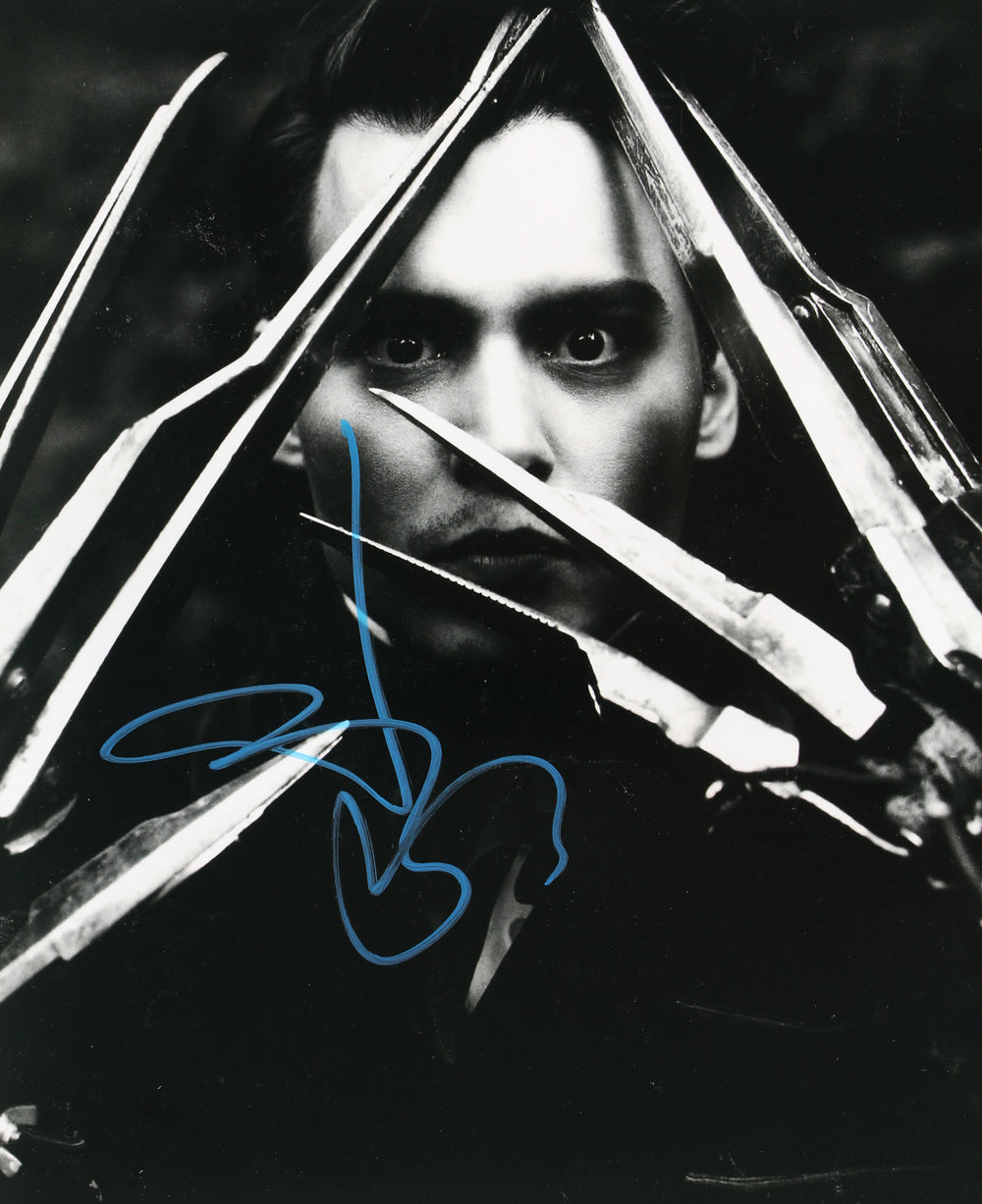 Johnny Depp as Edward Scissorhands in Edward Scissorhands Signed 8x10 Photo