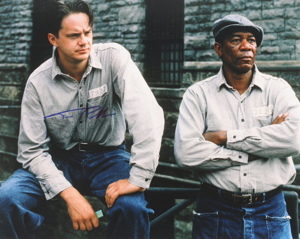 Tim Robbins as Andy Dufresne in The Shawshank Redemption (Beckett Witnessed) Signed 11x14 Photo
