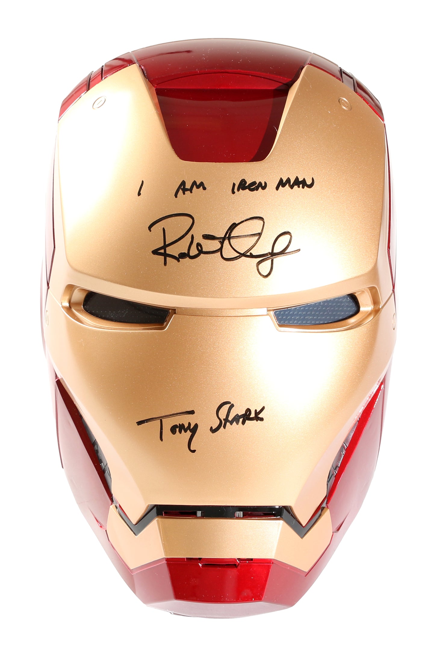 
                  
                    Iron Man Prop Replica Hasbro Legends Series Electronic Helmet (SWAU) Signed by Robert Downey Jr.
                  
                