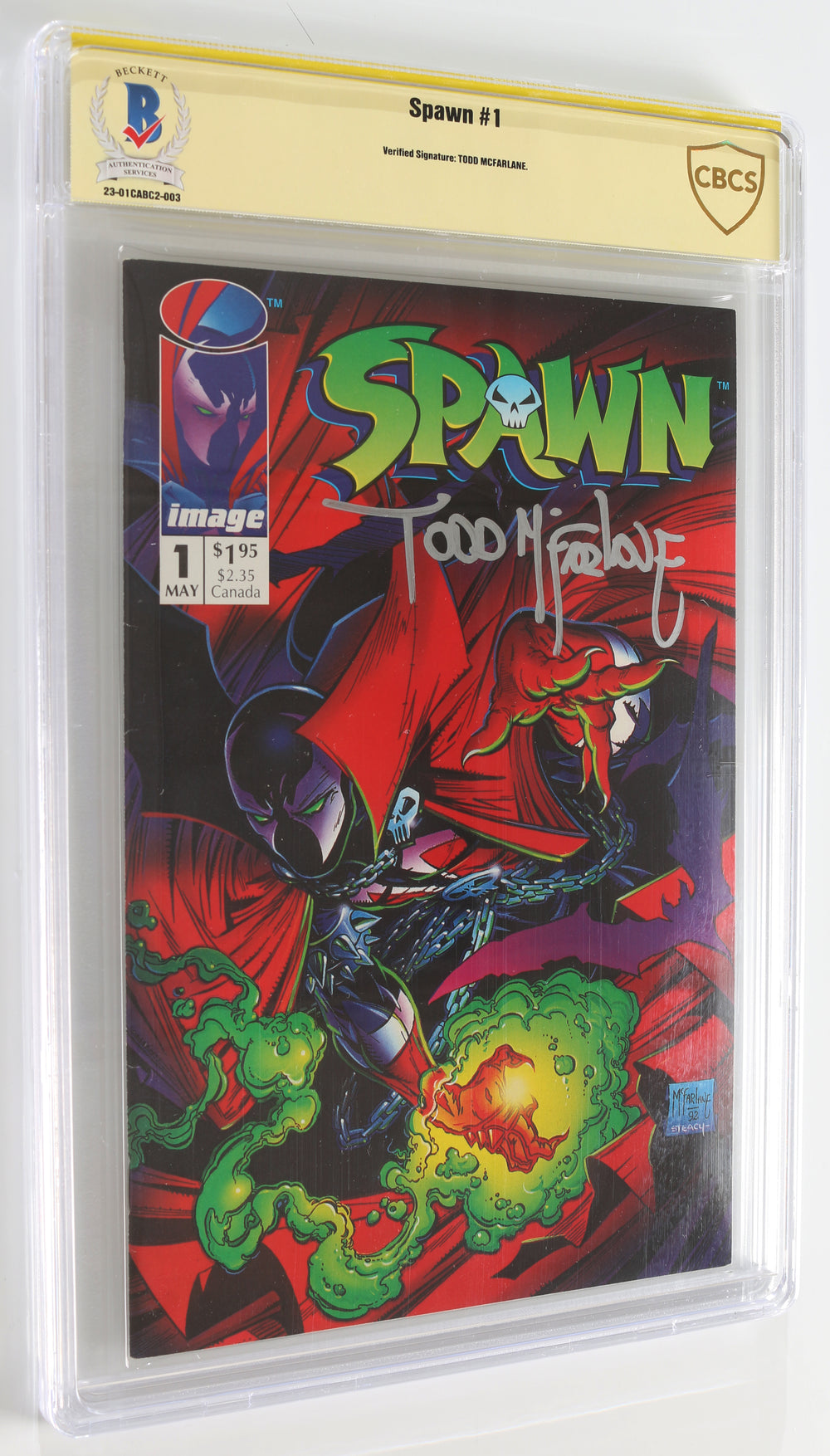 Spawn #1 - Signed by Creator: Todd McFarlane - (Beckett / CBCS Verified Signature) 1992