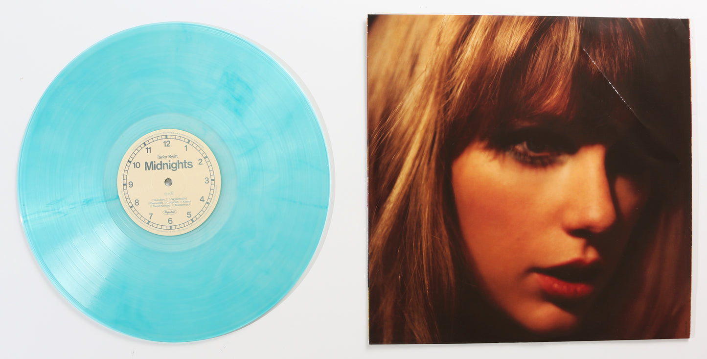 
                  
                    Midnights Moonstone Blue Edition LP 12" Vinyl with Insert Signed by Taylor Swift
                  
                