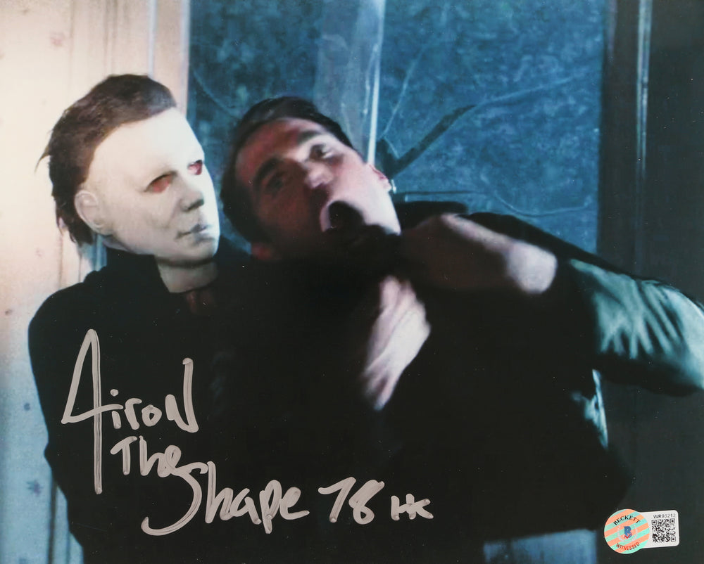 Airon Armstrong as The Shape [1978 Flashback Version] in Halloween Kills (Beckett) Signed 8x10 Photo