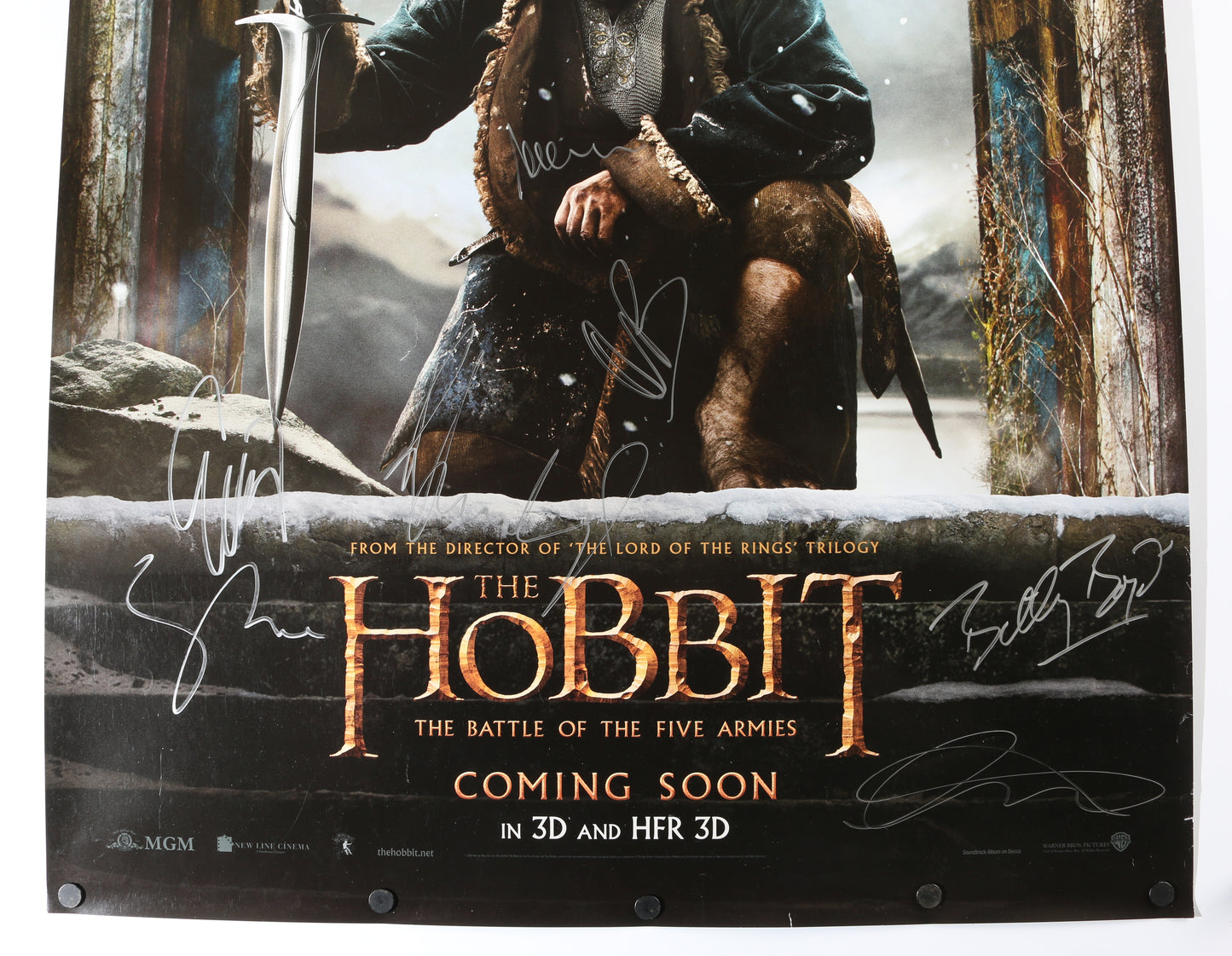 
                  
                    The Hobbit: The Battle of Five Armies 27x40 Poster Cast Signed by Martin Freeman, Orlando Bloom, Evangeline Lilly, Billy Boyd, Lee Pace, Luke Evans, & Richard Armitage
                  
                