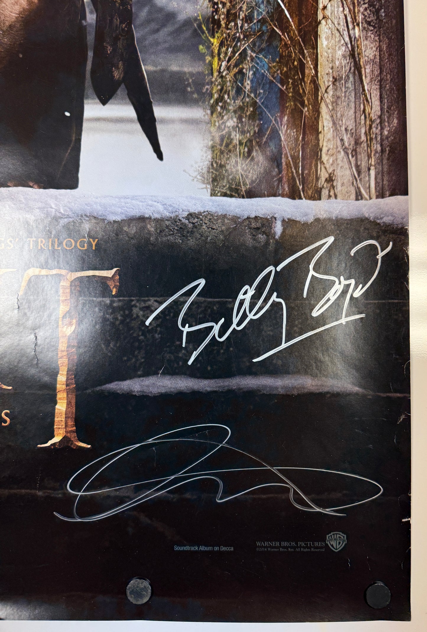
                  
                    The Hobbit: The Battle of Five Armies 27x40 Poster Cast Signed by Martin Freeman, Orlando Bloom, Evangeline Lilly, Billy Boyd, Lee Pace, Luke Evans, & Richard Armitage
                  
                