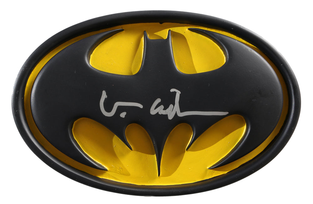 Val Kilmer as Batman in Batman Forever (Celebrity Authentics) Signed Chest Suit Bat Emblem