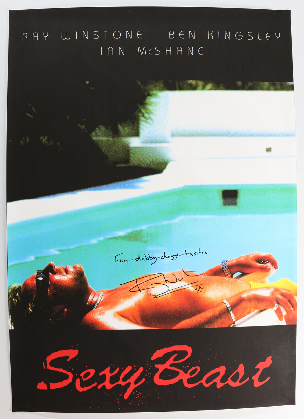 Ray Winstone as Gal in Sexy Beast Signed 23x33 Canvas Poster with Quote