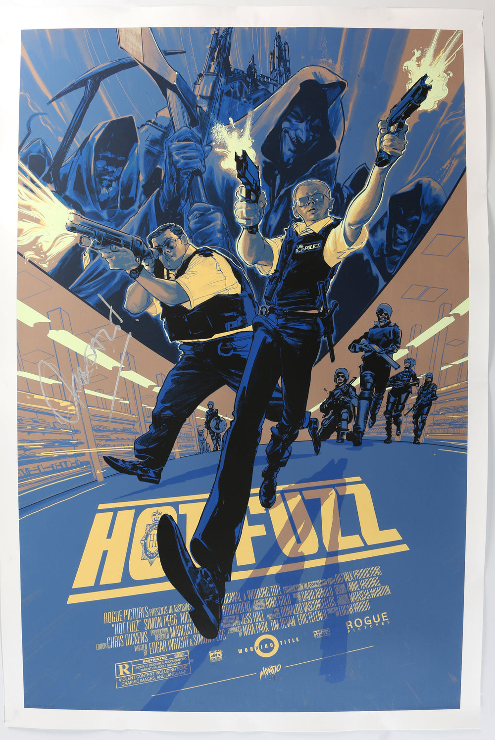 Nick Frost as Danny Butterman in Hot Fuzz Signed 24x36 MONDO Poster