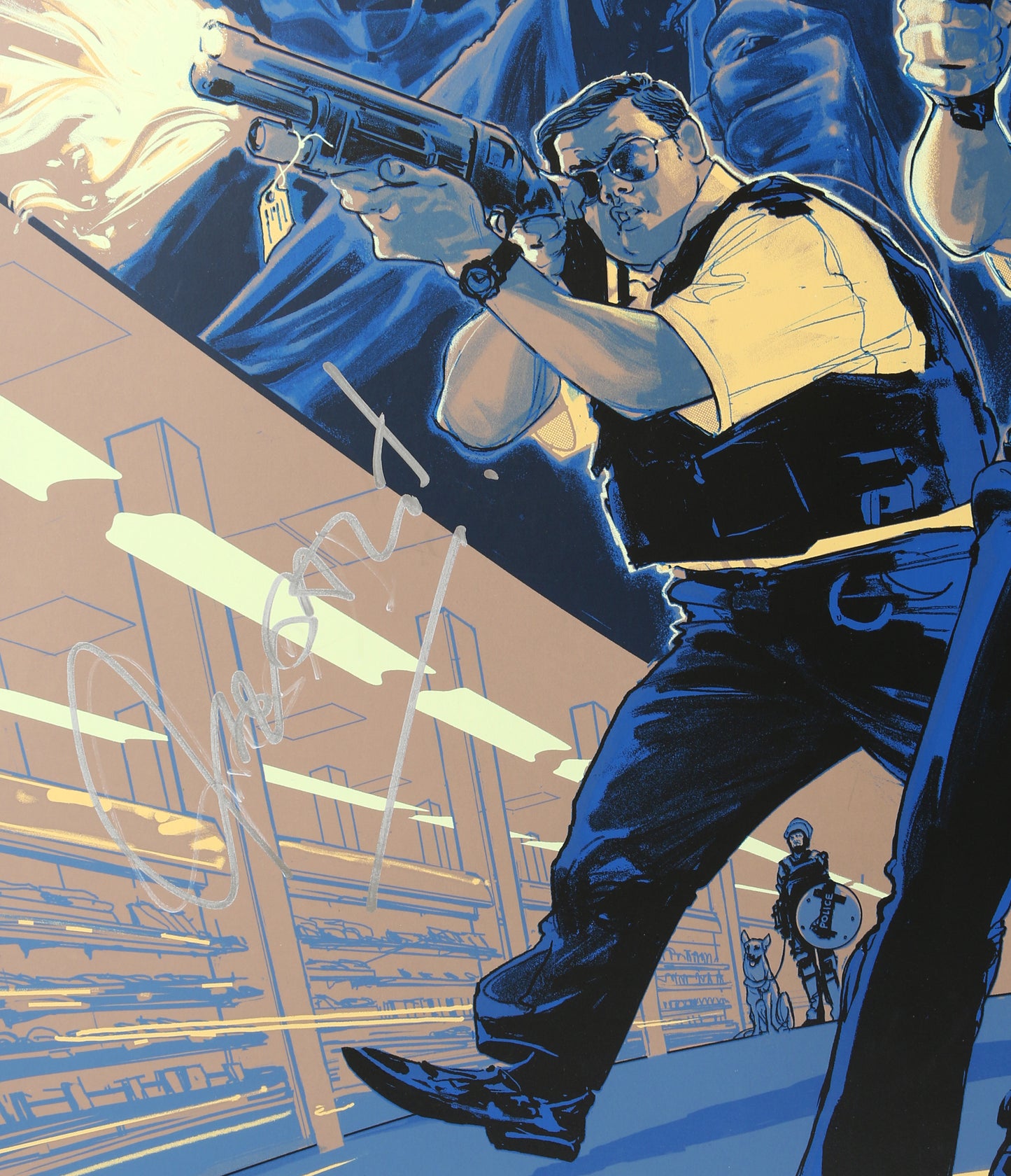 
                  
                    Nick Frost as Danny Butterman in Hot Fuzz Signed 24x36 MONDO Poster
                  
                