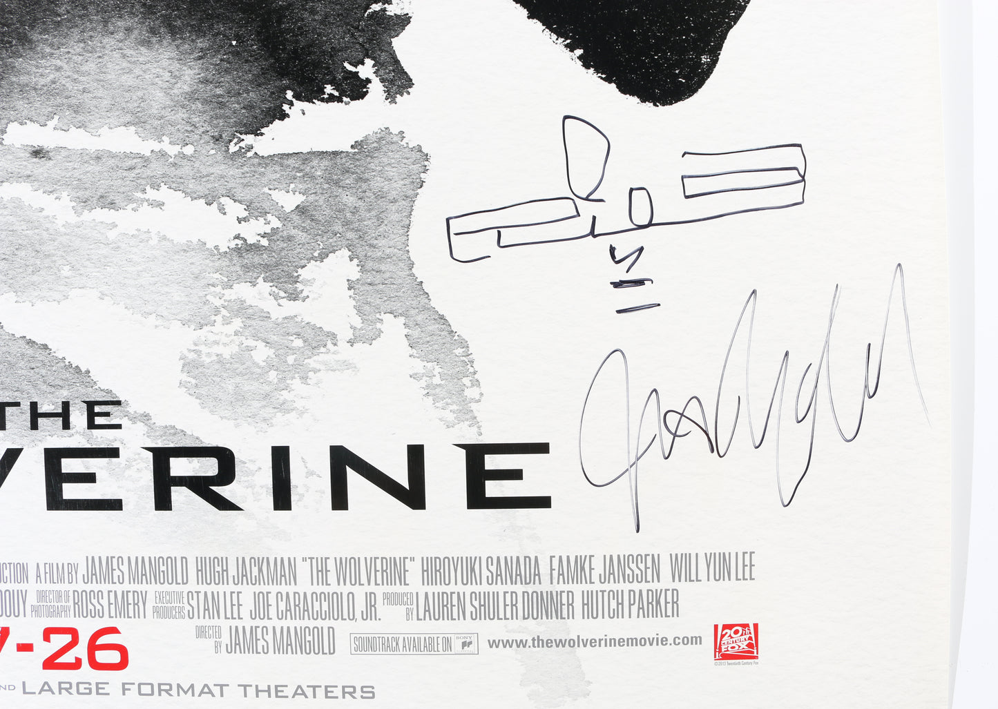 
                  
                    The Wolverine 27x40 Poster Cast Signed by Hugh Jackman, Famke Janssen, Tao Okamoto, Rila Fukushima, Hiroyuki Sanada, & Director: James Mangold
                  
                