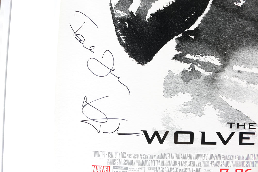 
                  
                    The Wolverine 27x40 Poster Cast Signed by Hugh Jackman, Famke Janssen, Tao Okamoto, Rila Fukushima, Hiroyuki Sanada, & Director: James Mangold
                  
                