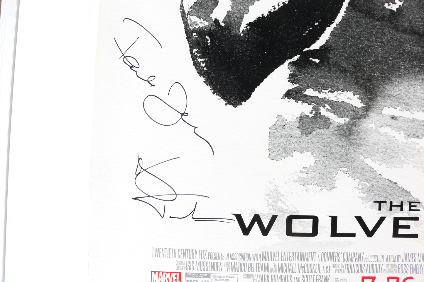 
                  
                    The Wolverine 27x40 Poster Cast Signed by Hugh Jackman, Famke Janssen, Tao Okamoto, Rila Fukushima, Hiroyuki Sanada, & Director: James Mangold
                  
                