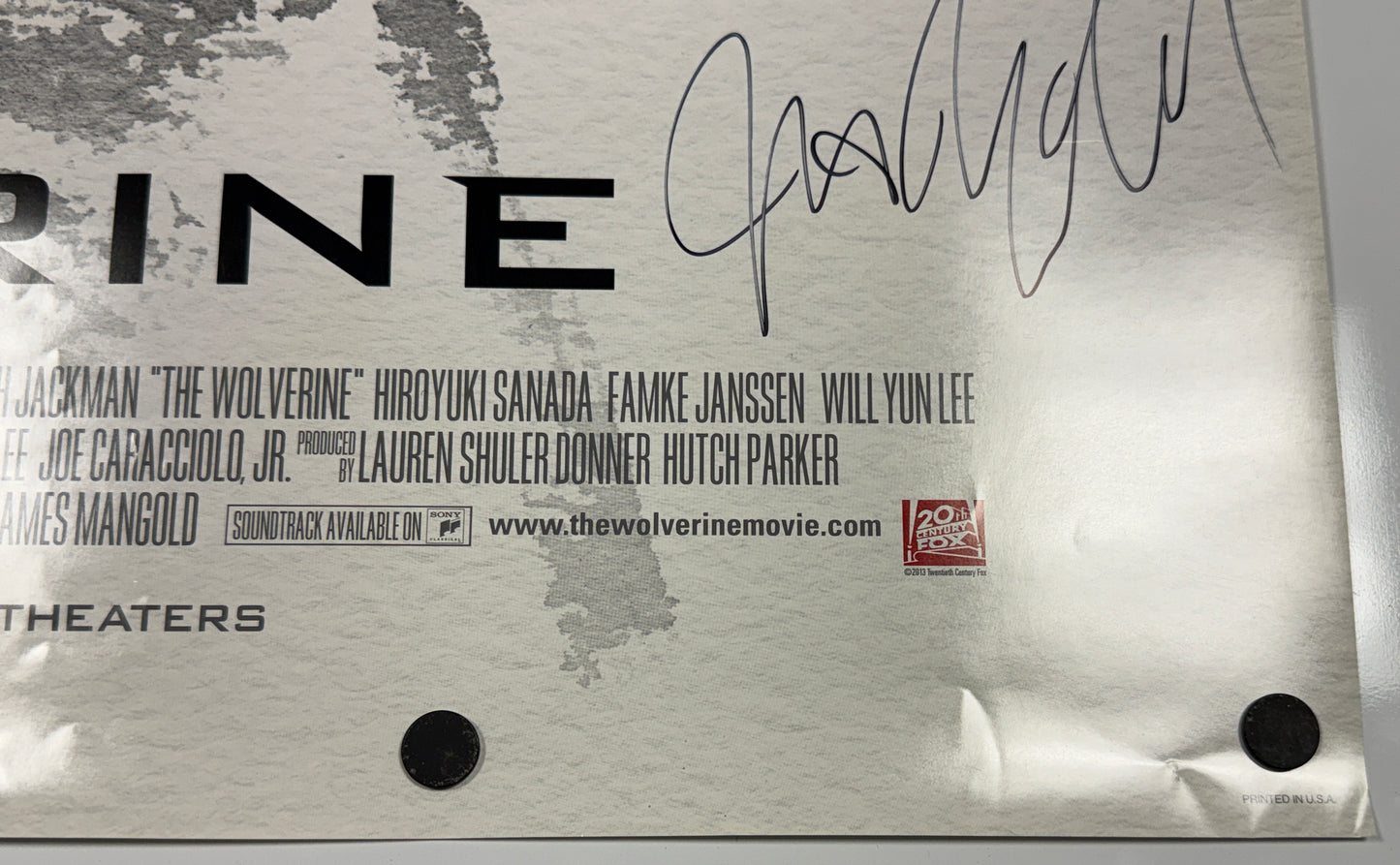 
                  
                    The Wolverine 27x40 Poster Cast Signed by Hugh Jackman, Famke Janssen, Tao Okamoto, Rila Fukushima, Hiroyuki Sanada, & Director: James Mangold
                  
                