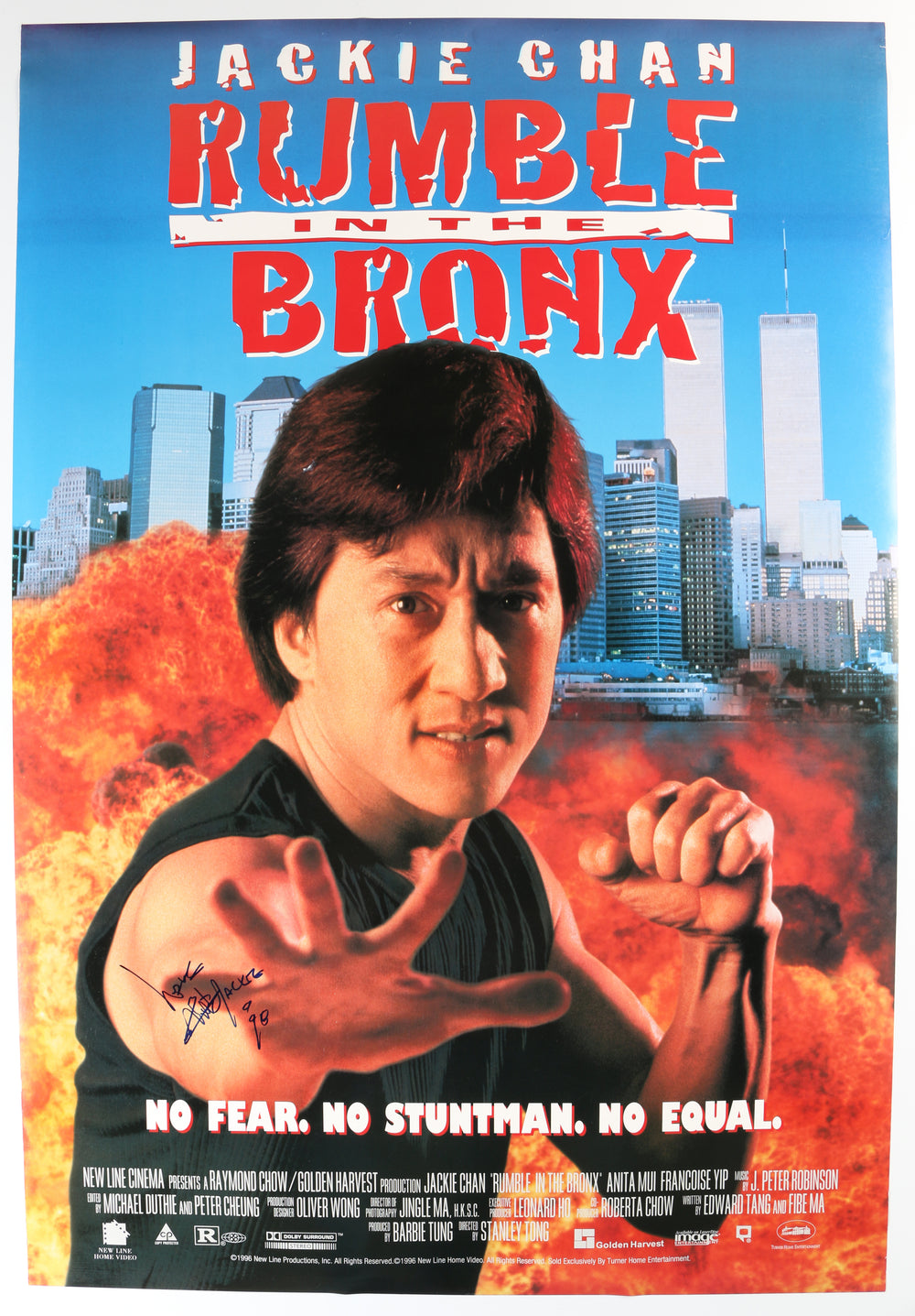Jackie Chan as Keung in Rumble in the Bronx Signed 27x39.5 Poster