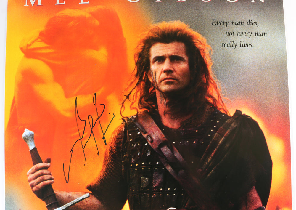 
                  
                    Mel Gibson as William Wallace in Braveheart (Celebrity Authentics/PSA) Signed 27x39 Poster
                  
                