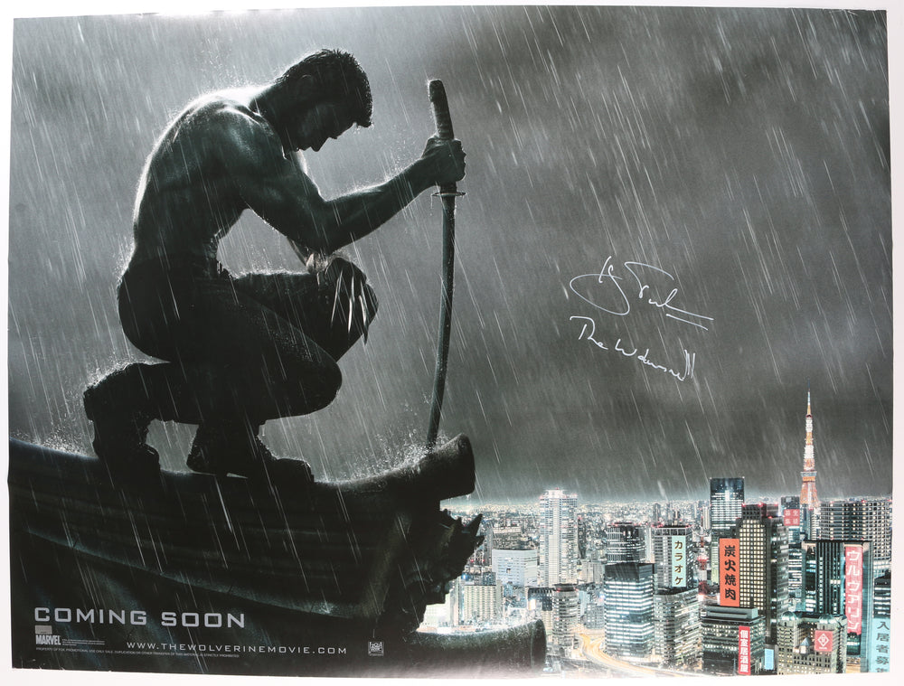 Hugh Jackman as Wolverine in The Wolverine (Celebrity Authentics) Signed 30x40 Poster with Character Name & 3 Claws