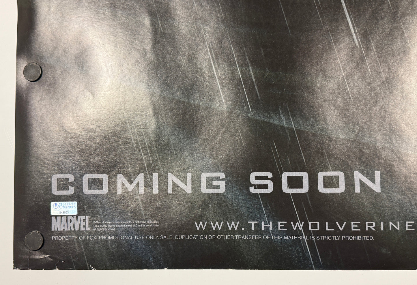 
                  
                    Hugh Jackman as Wolverine in The Wolverine (Celebrity Authentics) Signed 30x40 Poster with Character Name & 3 Claws
                  
                