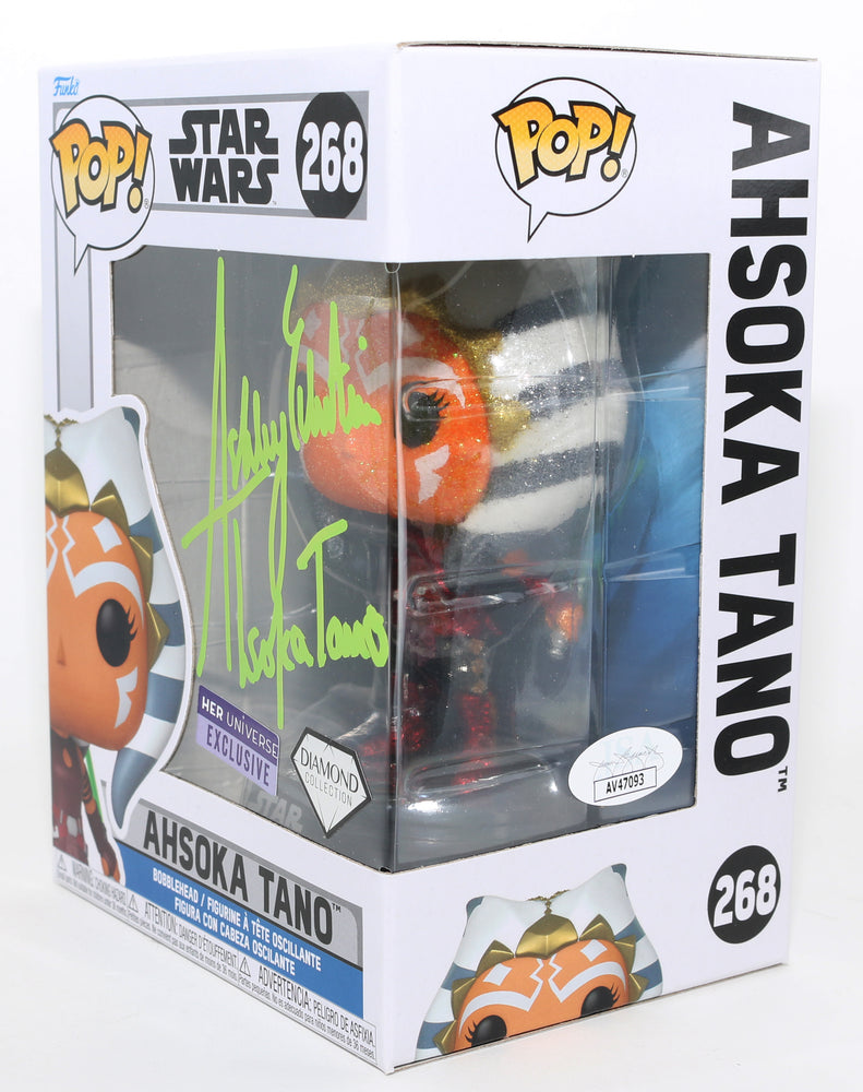 
                  
                    Ashley Eckstein as Ahsoka Tano [Green Lightsaber] in Star Wars: The Clone Wars Her Universe Exclusive Diamond Collection (JSA) Signed Funko POP! #268 with Character Name
                  
                